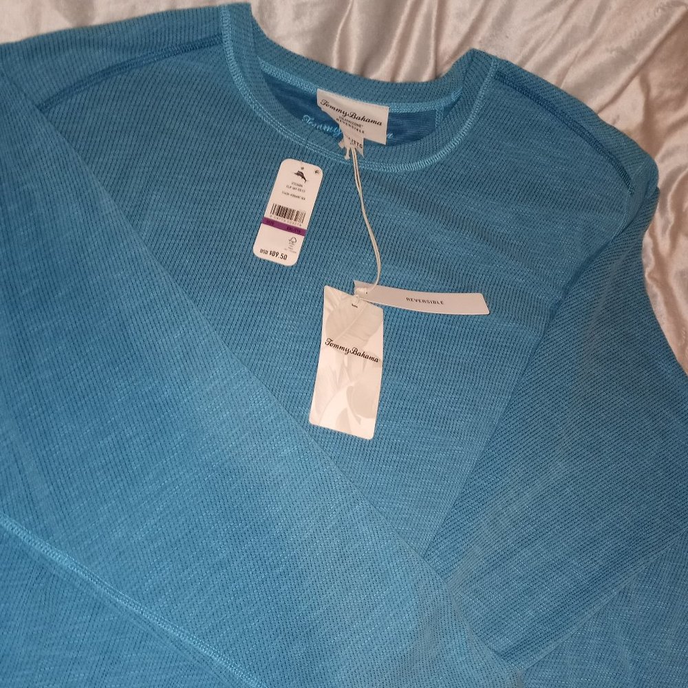 Tommy Bahama (NWT) ISLAND ZONE Men's Reversable Long Sleeve Shirt SIZE: X-Large